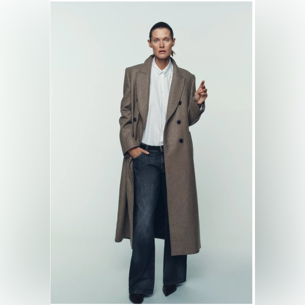 ZW Double-Breasted Long Coat